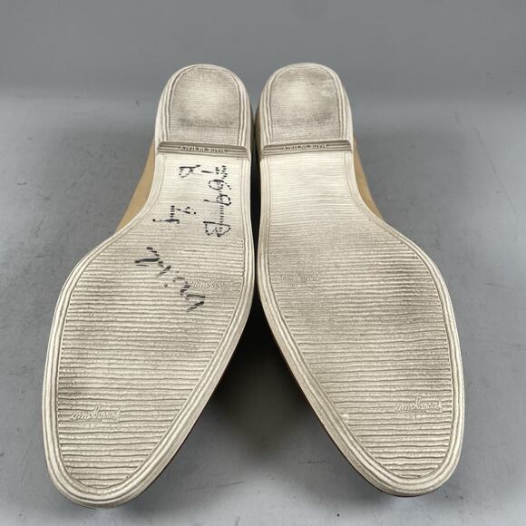 Salvatore Ferragamo Boutique Womens 7.5 AA Beige Slip On Penny Loafer Dress Shoe - Picture 4 of 9